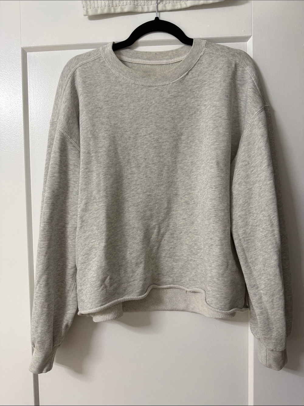 Abercrombie & Fitch Light Heather Gray Crew Sweatshirt